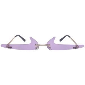 6170 | Lt. Purple Backward Checkmark Novelty Rimless Sunglasses